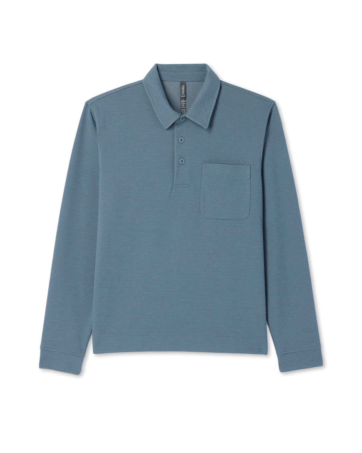 Long Sleeve Waffle Polo