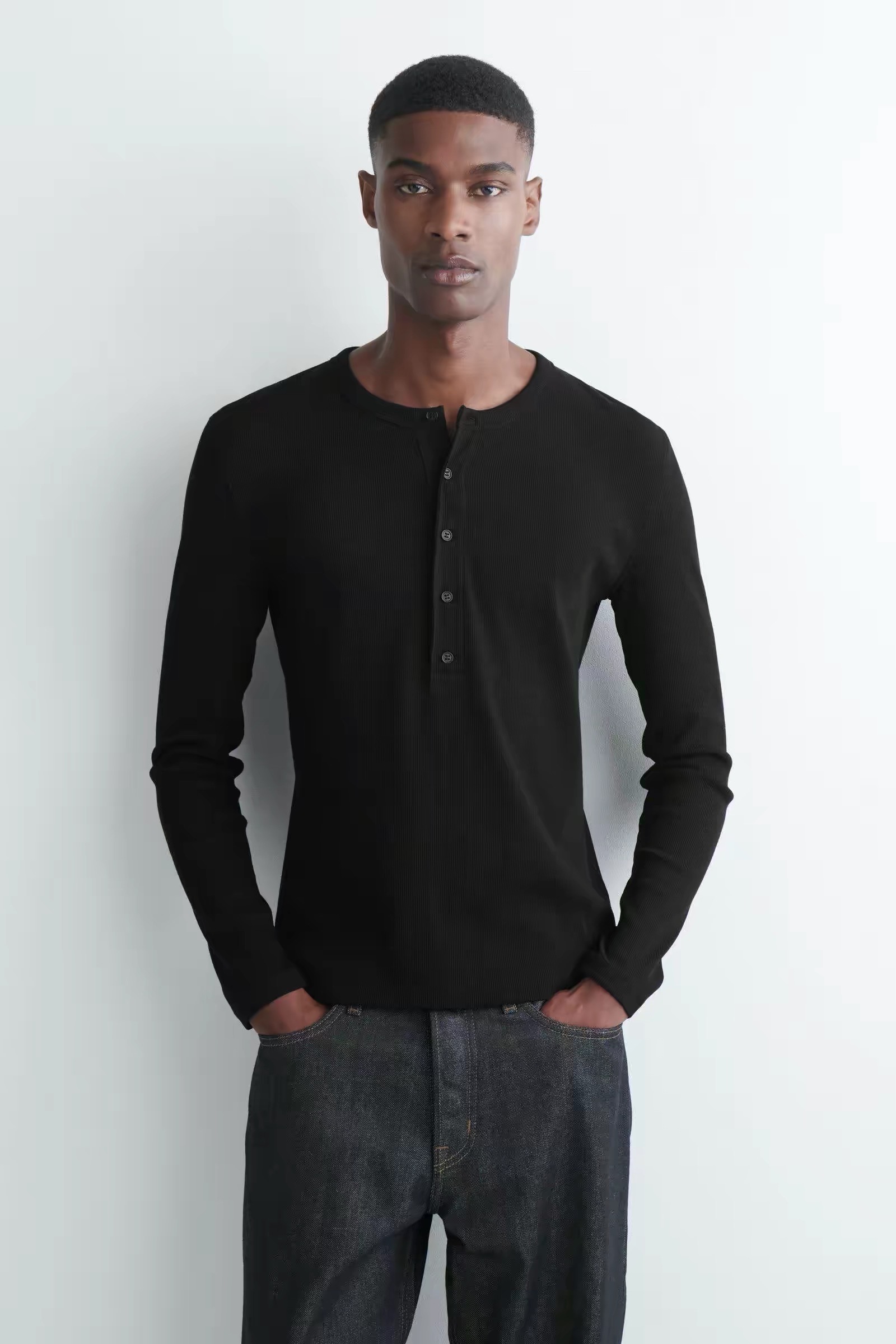 CS Henley Cotton Jersey Shirt
