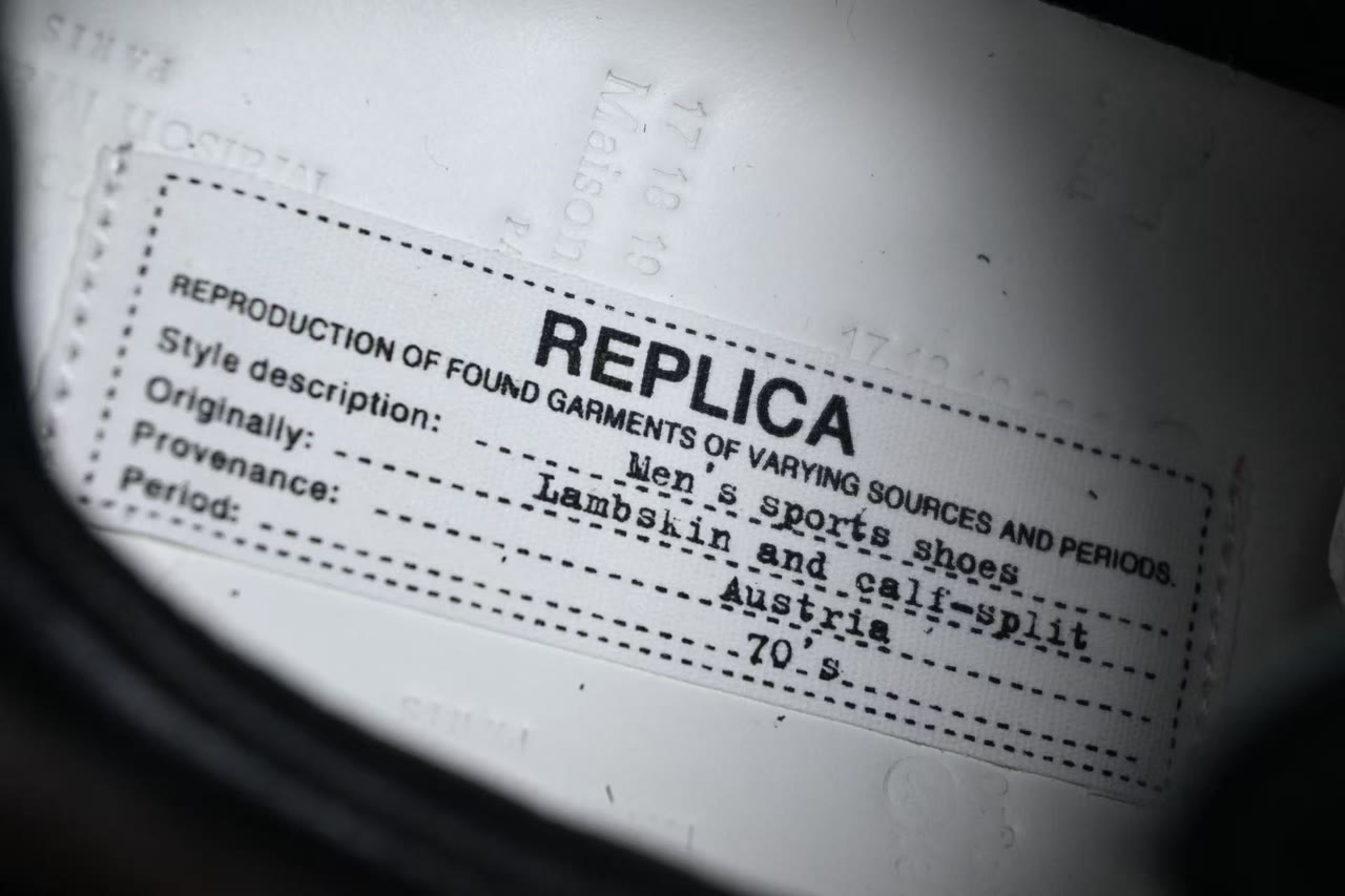 Maison Margiela Replica GAT Sneakers — Pure Black 3