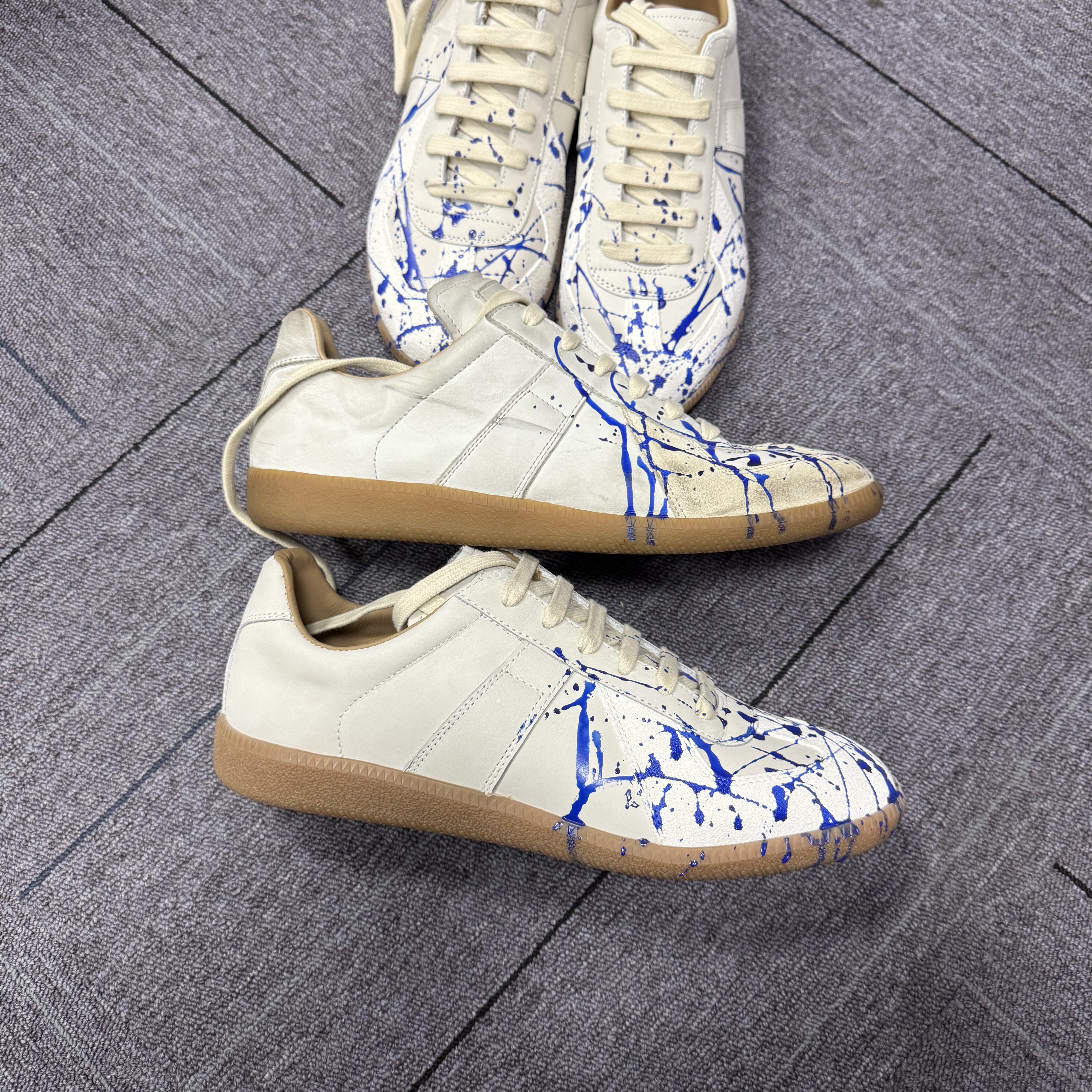 Maison Margiela Replica GAT Sneakers — Blue Paint 3