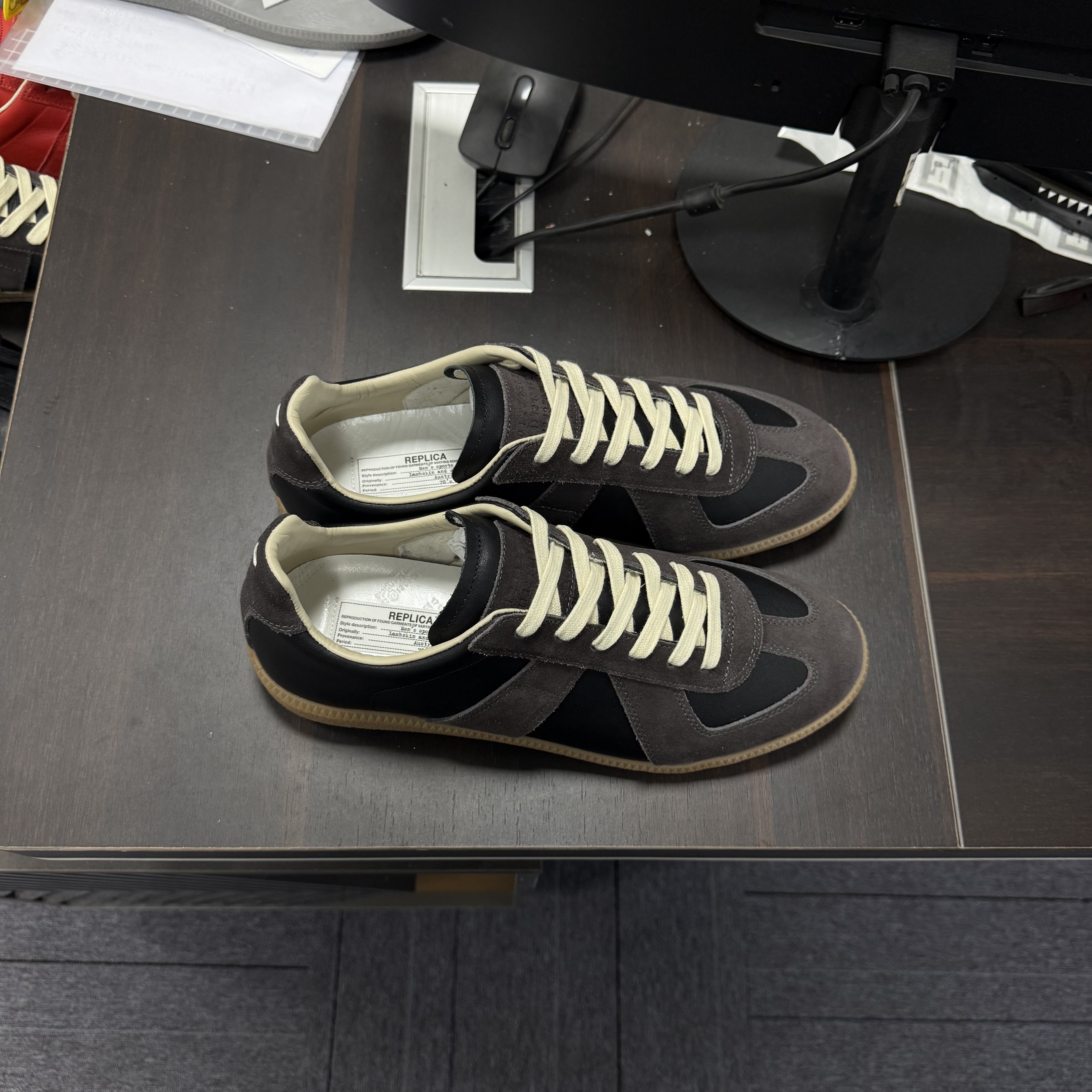 Maison Margiela Replica GAT Sneakers — Black Brown 2