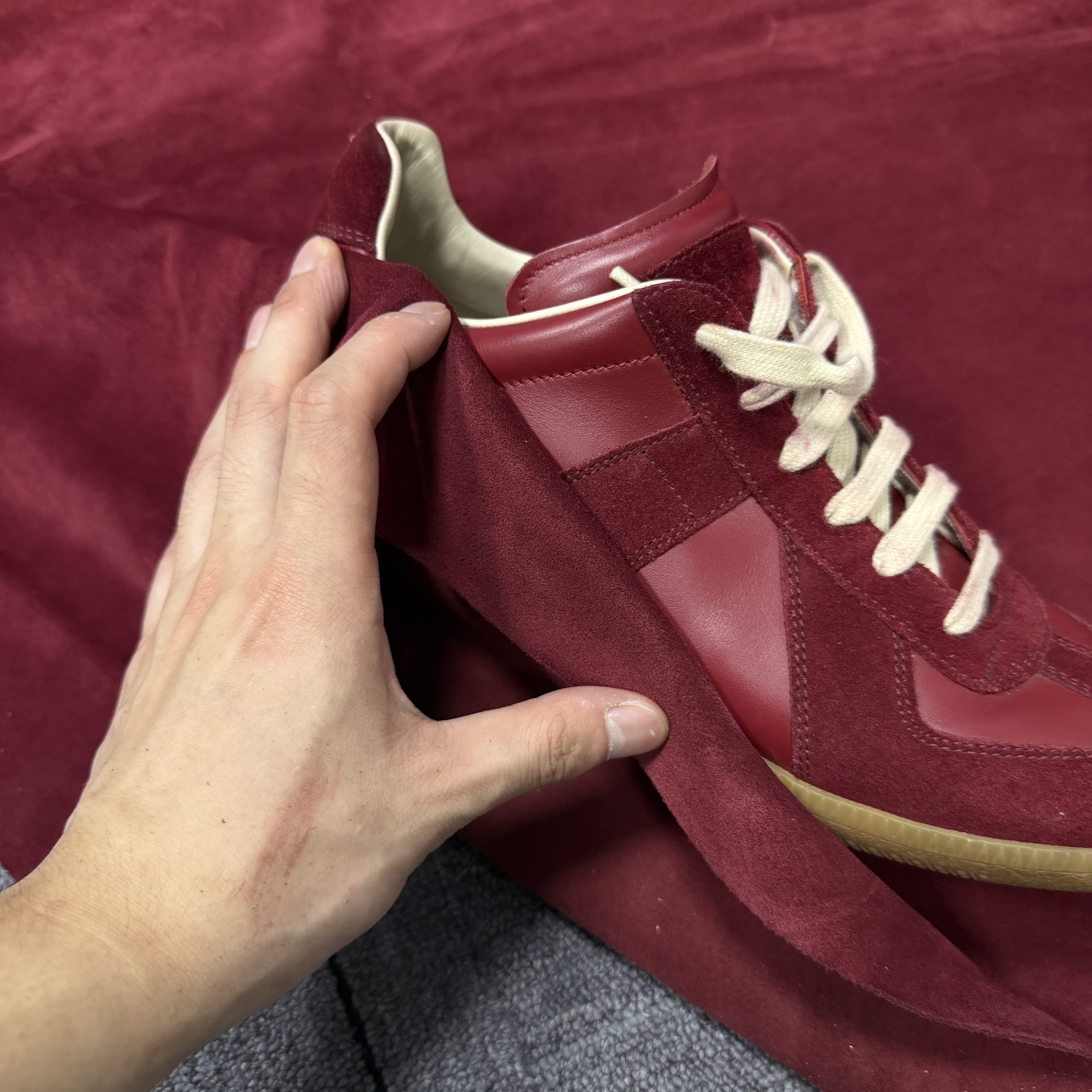 Maison Margiela Replica GAT Sneakers — Burgundy Red 2