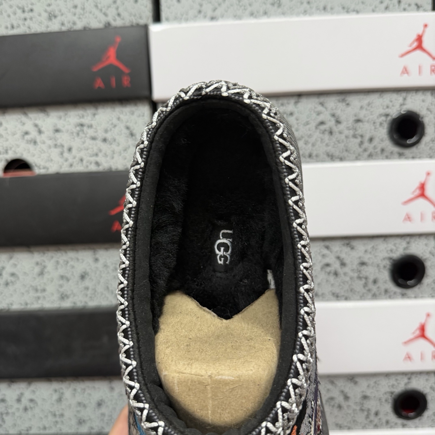 UGG Snow Boots Black/White Embroidery 1122553 3